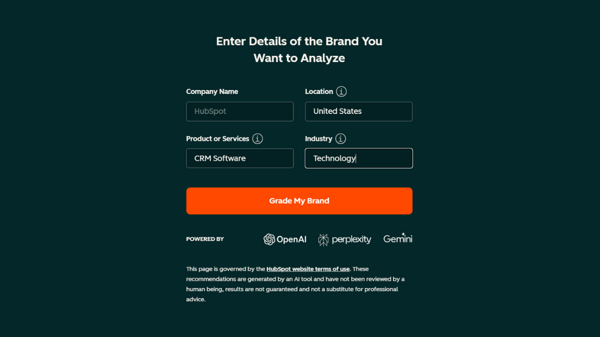 HubSpot AEO Grader